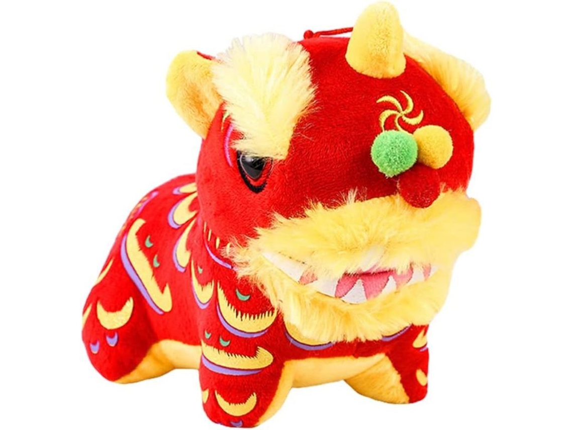 Muñeco Mascota León Bailarín De Peluche Decoración Para Buena Suerte Dragón