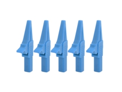 5 Pinzas De Seguridad J.60039 Con Enchufe De 4 Mm Para Instrumentos Electrónicos - Azul