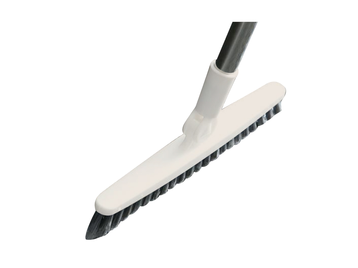 Cepillo para ranuras Baok con mango largo y cerdas duras para limpiar azulejos, esquinas y la taza del inodoro en el baño y la cocina, color beige, 88,5 cm.