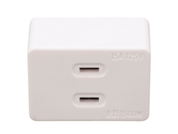 Adaptador De 1 A 3 Tomas De Corriente Con Enchufe De Pared De 15 A Y 1500 W Jet303a-1
