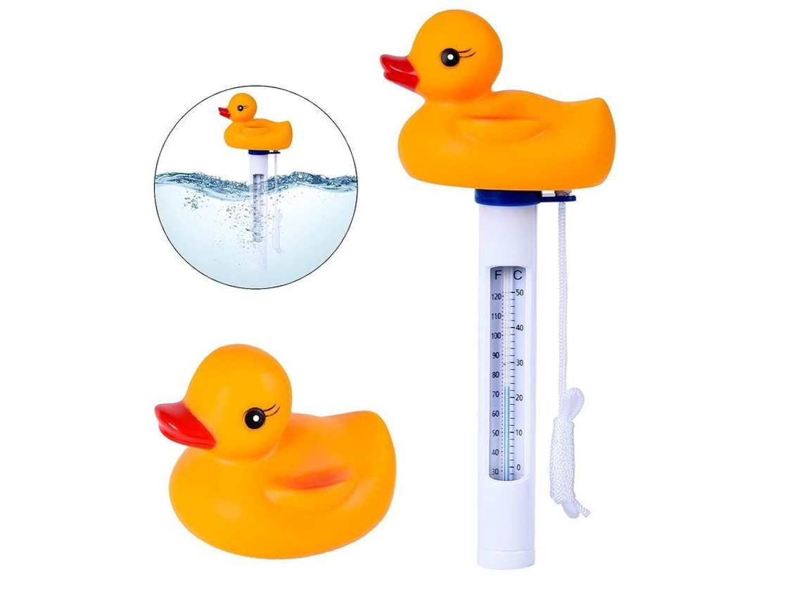 Termómetro Flotante Linjou, Termómetro De Agua Con Forma De Animal Divertido (pato Amarillo)