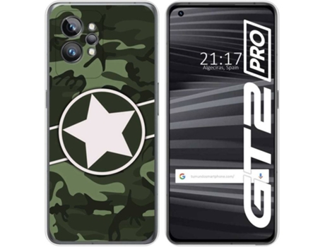 Carcasa para Realme GT 2 Pro 5G TUMUNDOSMARTPHONE Dibujos Camuflaje 01 Multicolor