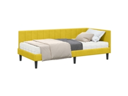 Syfax™ Estructura De Cama Esquina Con Colchón 2 Pcs Amarillo