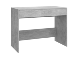 Escritorio de secretaria de madera gris cemento (101x50x76,5 cm)