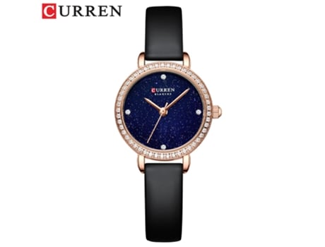 Relojes para mujer, Reloj de moda para mujer Reloj de pulsera de cuarzo con diamantes Relojes casuales con cinturón - Concha rosaazul LUUCOZK