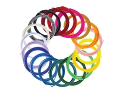 Hilo de filamento Flow 20 PLA ​​20 colores Recarga de ácido poliláctico Negro, azul, verde oscuro, rosa oscuro, dorado, verde 3doodler (pla)