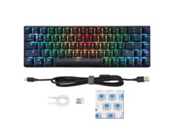 Baoj-2026teclado Mecânico Sem Fio 2.4g 68 Teclas Rgb Iluminação Dinâmica Retroativa Switch Azul Para Jogos Windows Preto