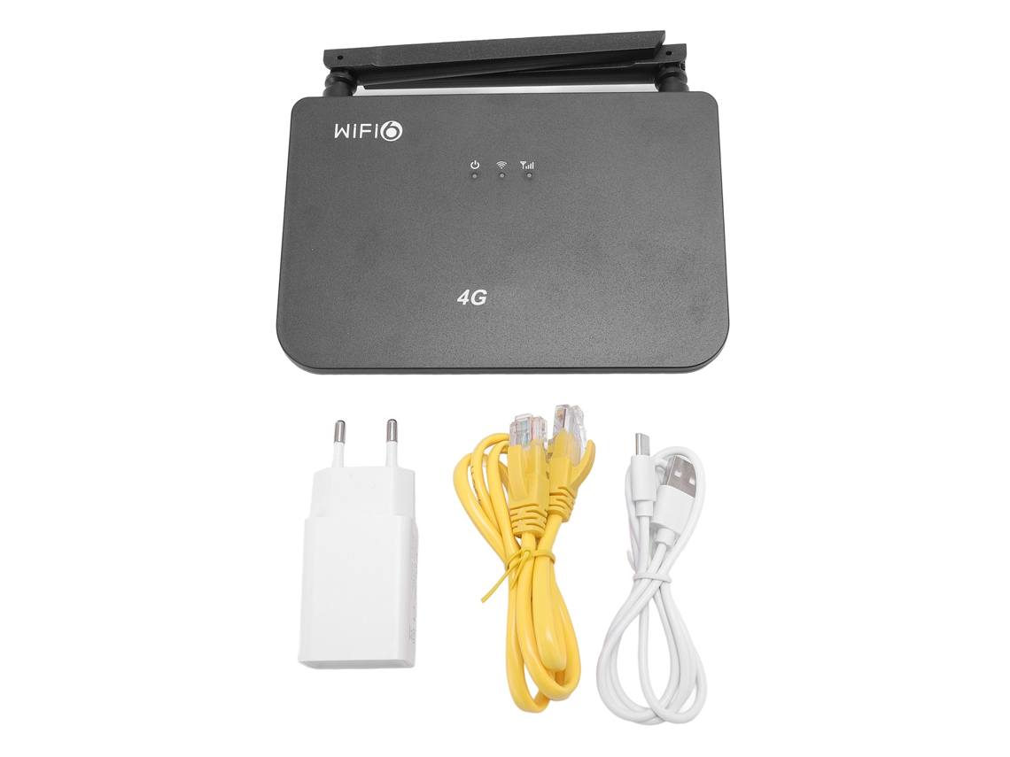 Router Wifi Inalámbrico 300 Mbps, 2 Antenas, Carga Type C, Punto De Acceso 4g Lte Con Sim