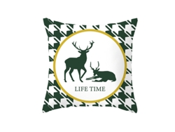 Serie Geometría Funda Decorativa de Almohada Verde