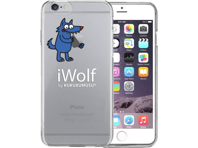 Funda iPhone 6, 6s, 7, 8 KUKUXUMUSU iWolf Transparente