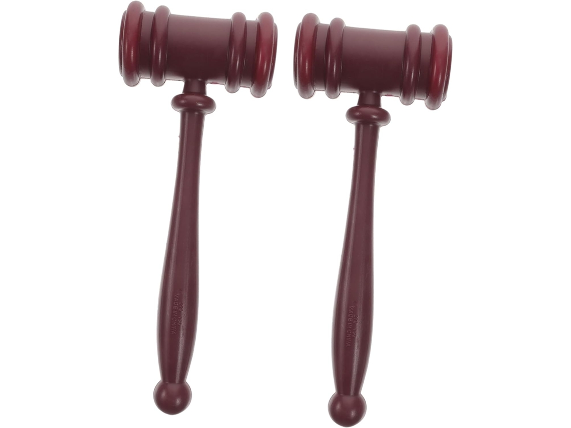 Juego de 2 martillos de juguete para niños, tamaño mediano, fabricados en plástico resistente. CHABERLU