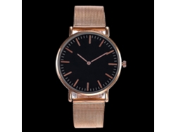 Reloj De Pulsera De Aleación Con Dial Redondo Analógico Cuarzo Elegante Unisex
