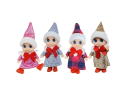 Juego de 4 elfos navideños para niños CHABERLU