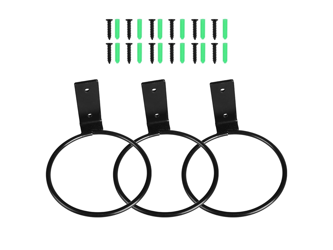 Macetero de pared de 5 pulgadas con 3 anillos de metal