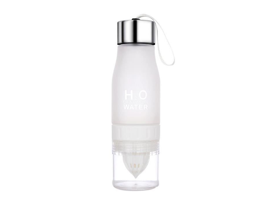 Botella Citron H2O de 700 ml para beber más agua, botella para bicicleta blanca Whp612