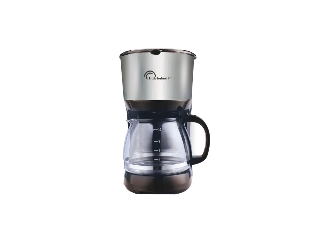 Cafetera de filtro 10 tazas 750w negra/acero inoxidable 8629 - LITTLE BALANCE