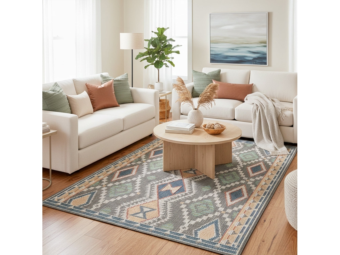Rugura Alfombra De Salón Duna Calma - Moderna Resistente Decorativa Fácil Limpieza Pelo Corto Suave - 80x150 Cm