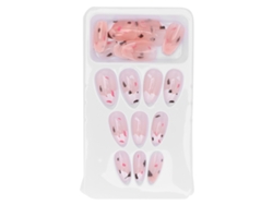 Uñas postizas artificiales Rebe-24, modernas, removibles, con puntas naturales a presión, seguras.