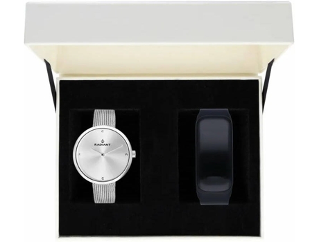 Conjunto Reloj + Reloj de Actividad RADIANT Mujer (Acero Inoxidable - Plateado)