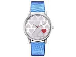 Reloj De Cuarzo Para Mujer Con Correa De Piel Sintética Y Brillantes Diamantes De Imitación - Negro A La Moda