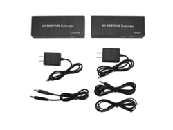 Extensor Kvm De 50 M Cat6 4k 1080p 60 Hz Con Salida De Bucle 3d Hd Y Compatibilidad Con Ratón Y Teclado. Enchufe Estadounidense.