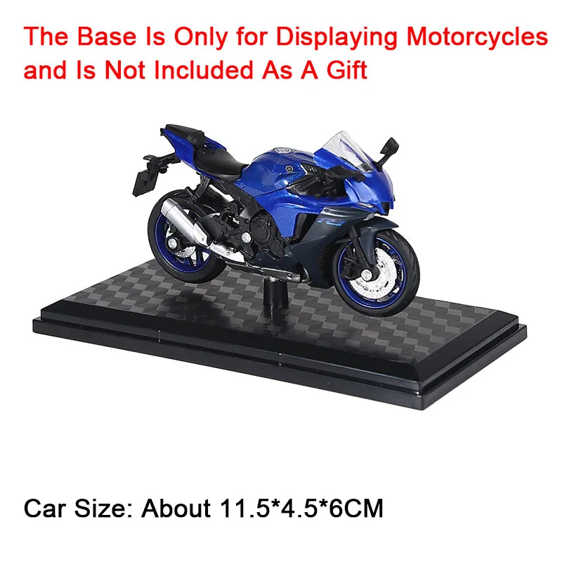 (m18-4b Azul) 1:18 - Motocicleta de juguete - Carrocería de aleación - Neumáticos de goma - Miniatura - Decoración