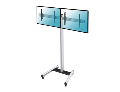 Soporte de suelo con ruedas para 2 TV 50"-55", Altura 240 cm