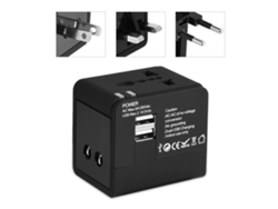 Adaptador De Enchufe (carga Rápida Dual Usb Universal Para Múltiples Países)
