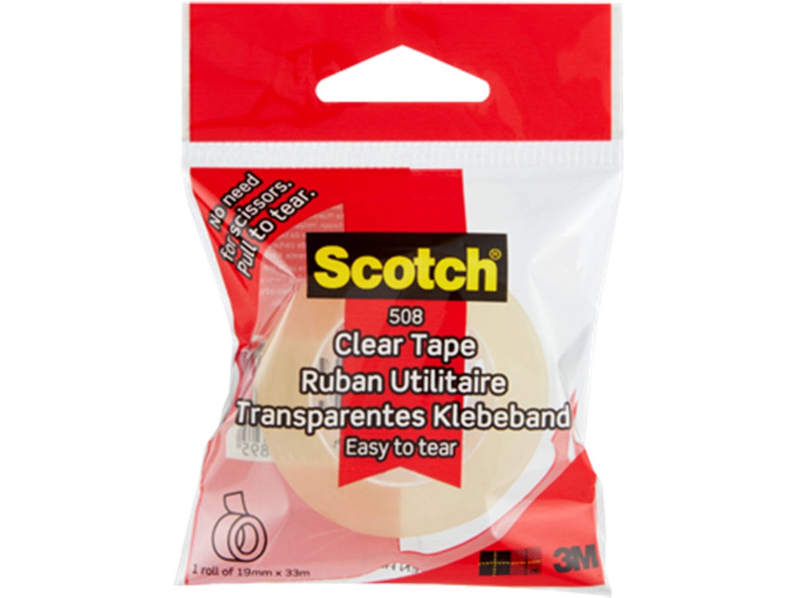 Cinta adhesiva SCOTCH 580 Transparente (Transparente - 19 mm x 33 m)