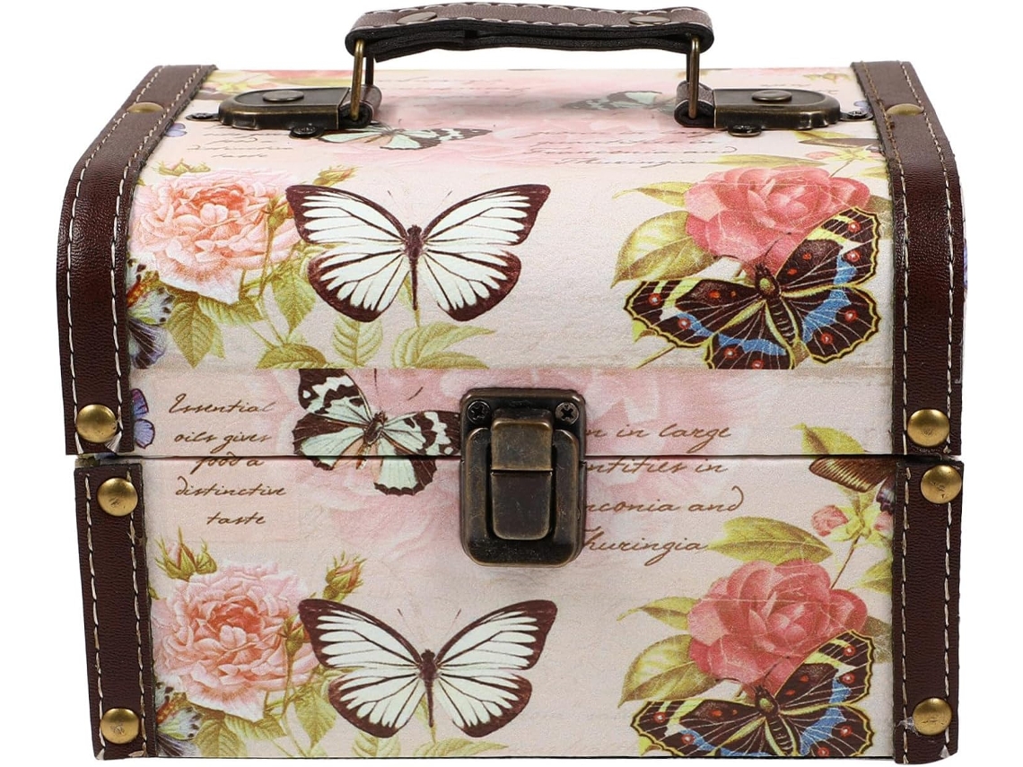 Joyería Retro Sintética Mujer Organizador Joyas Capacidad Protección Almacenamiento Regalo Cumpleaños Fiestas
