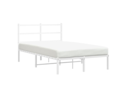 Maison Exclusive - Estructura Cama Sin Colchón Con Cabecero Metal Blanco 120x190cm