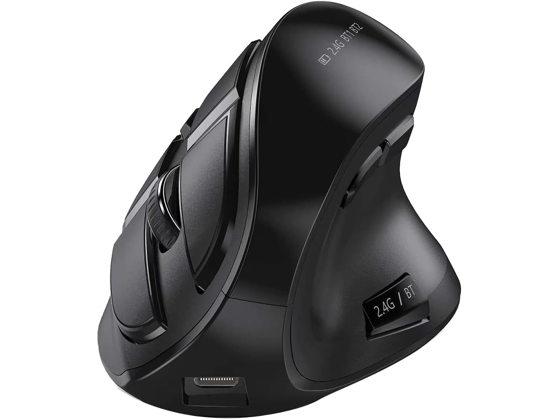 Ratón Vertical Sin Bluetooth, Recargable Por Usb, Ergonómico, Apto Para Pc.
