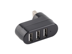 Hub Usb 2.0 Divisor 3 Portas Com Rotação 180°, Plug And Play, Portátil Para Pc, Linux E Mac