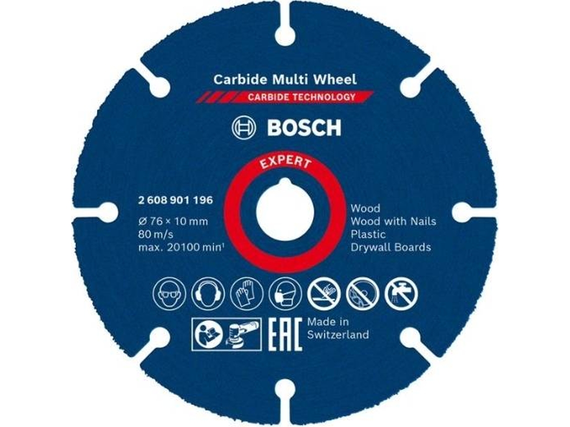 Disco Abrasivo BOSCH Expert Carbide Multi Wheel - 76 mm - 10 mm para Mini Amoladoras