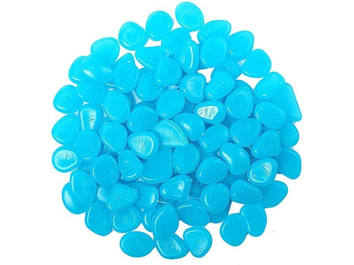 2026-200 Piedras Luminosas Azules Para Acuario Jardín Decoración Exterior Camino Pez Tank