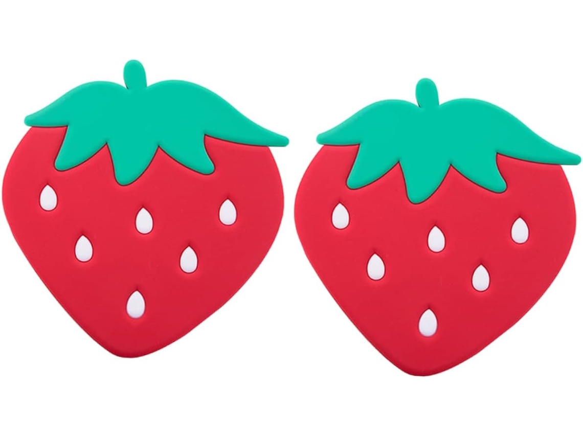 Juego de 2 manteles individuales estilo americano con estampado de dibujos animados para decoración del hogar, incluye protector de ollas y cojín Vayotoy.