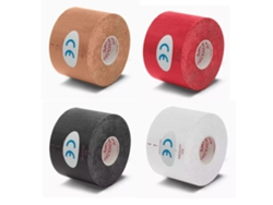Cinta kinesiológica, vendaje muscular, cinta elástica de algodón para deportes (4 unidades, 2,5 cm x 500 cm)
