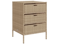 Armario de jardín 55x59x80 cm Mimbre Beige MAISON EXCLUSIVE