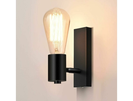 One Unit - Lámpara de pared de un solo cabezal con carcasa cuadrada - Color negro - No incluye fuente de luz