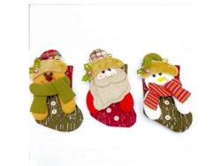 VVJIJILLY Meias De Natal Requintadas, Estilo Clássico De Natal, Material De Alta Qualidade, Design 3d, Ampla Abertura Superior Com Interior Espaçoso, Adequadas
