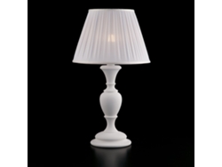 Fiorenza - Lámpara Shabby De Madera Blanca 1 Luz Con Pantalla Dm.35 H.62 - Ø35 - Bl172-lm-bco