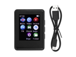Reproductor De Música Mp3/mp4 Con Bluetooth 5.0, Pantalla Táctil De 1,77 Pulgadas, Sonido Hifi, Radio Fm Y Función De Grabación (sin Memoria).