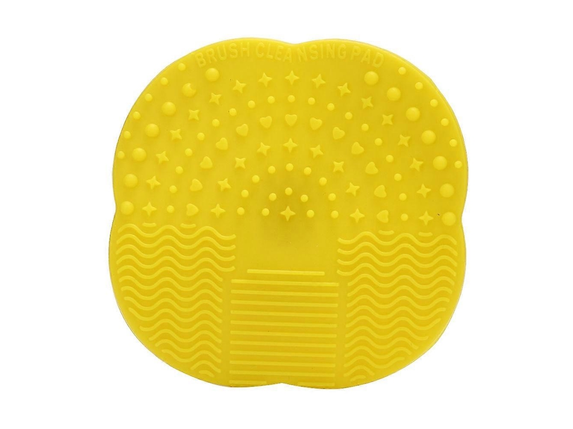 Almohadilla de limpieza de silicona amarilla para brochas de maquillaje Rosewell