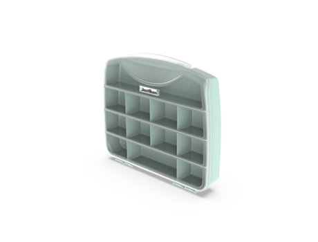 PLASTIKEN Titanium - Maletín Organizador de 25 cm con 12 Compartimentos. Menta