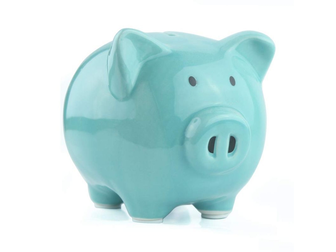 2026-banco De Cerámica Azul Para Niños Niñas Adultos, Juguete De Ahorro Clásico Y Duradero