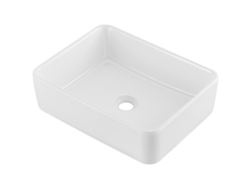 Fregadero de cerámica Succebuy de 48 x 37 cm - Blanco moderno para diversos entornos