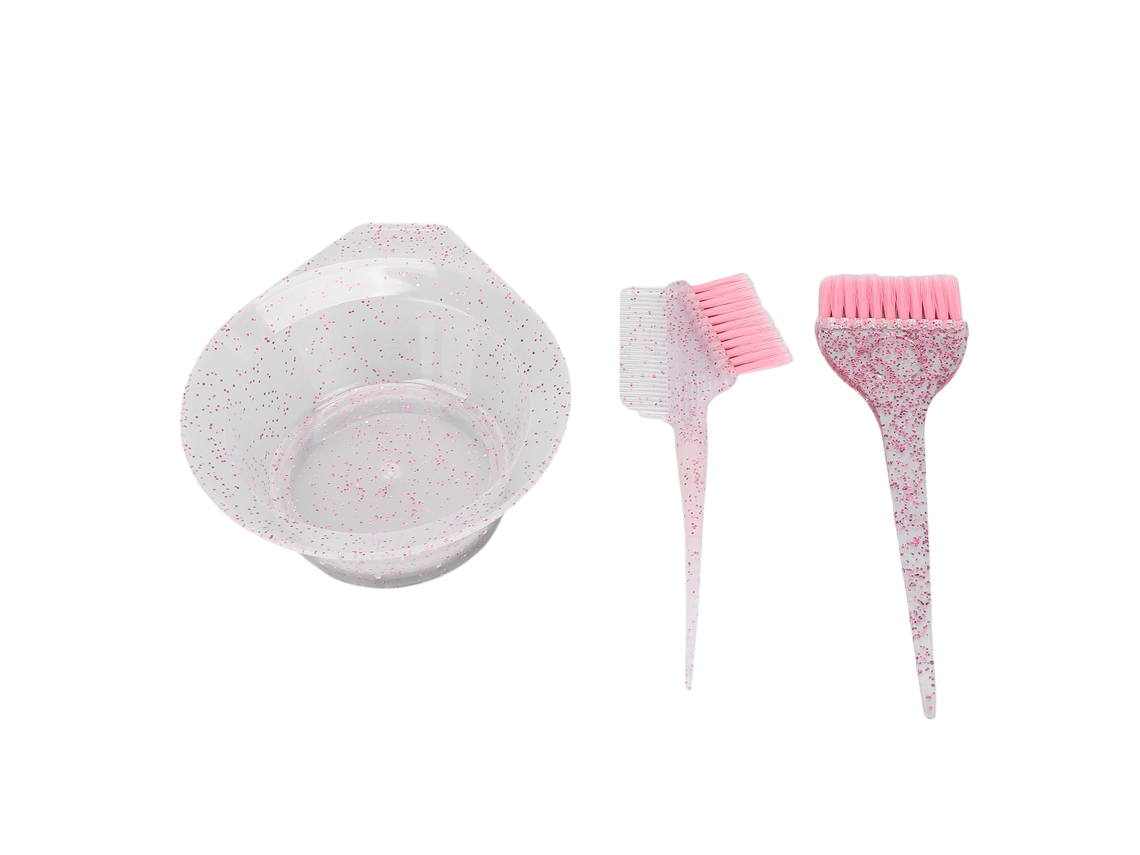 Juego De 3 Cepillos Para Teñir El Cabello, Peine Para Teñir, Para Uso Doméstico Y En Salones De Belleza, Color Rosa.