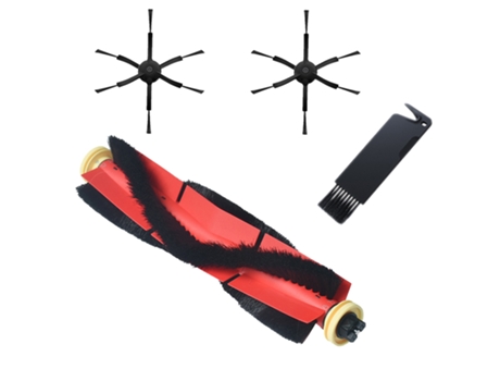 Cepillos laterales de repuesto negros de 6 brazos cepillo principal desmontable con herramienta para Robot aspirador Xiaomi/Roborock S50 S51 S55 S5 S6