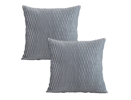 Funda De Almohada De Terciopelo De 2 Piezas-45*45 Cm (Chaqueta)-Yz—15 (Patrón De Ondas Azul Plateado) JEIIBRZUI