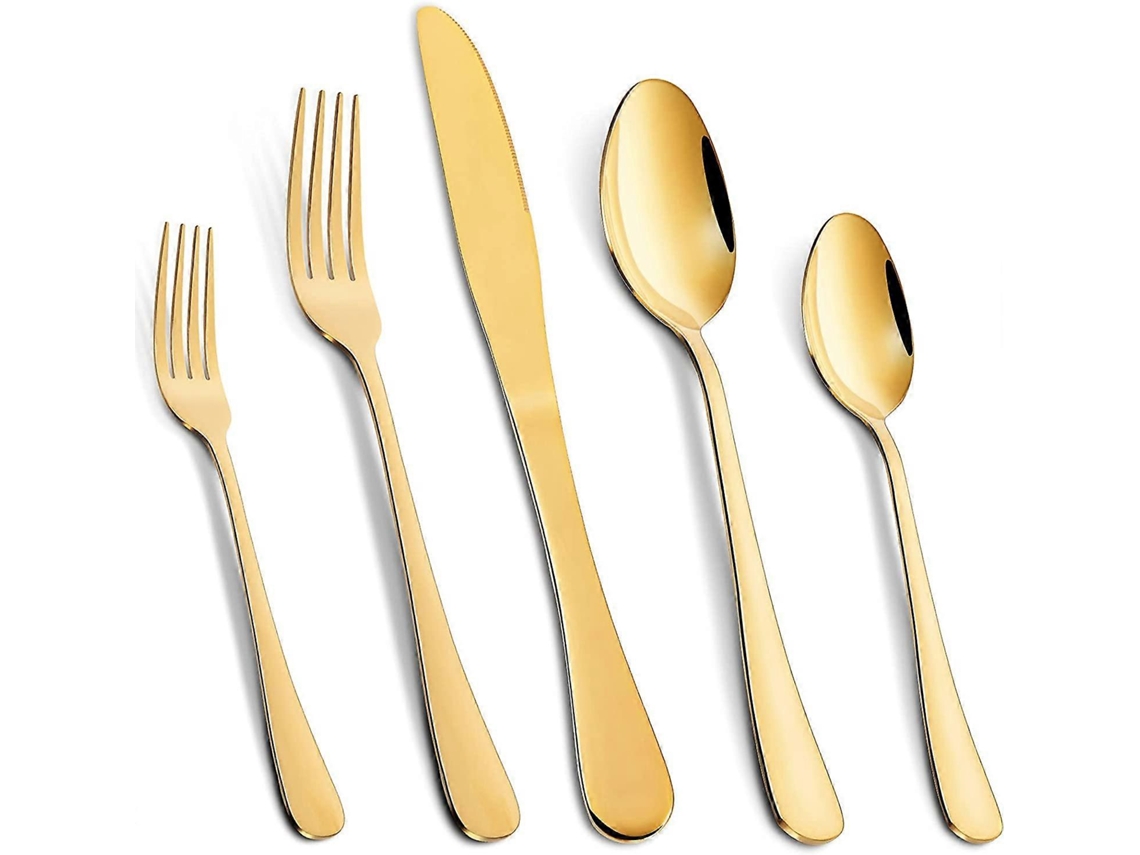 Juego de cubiertos negros y plateados, 10 piezas de acero inoxidable para el hogar, restaurantes y hoteles, con cuchillos, tenedores y cucharas.